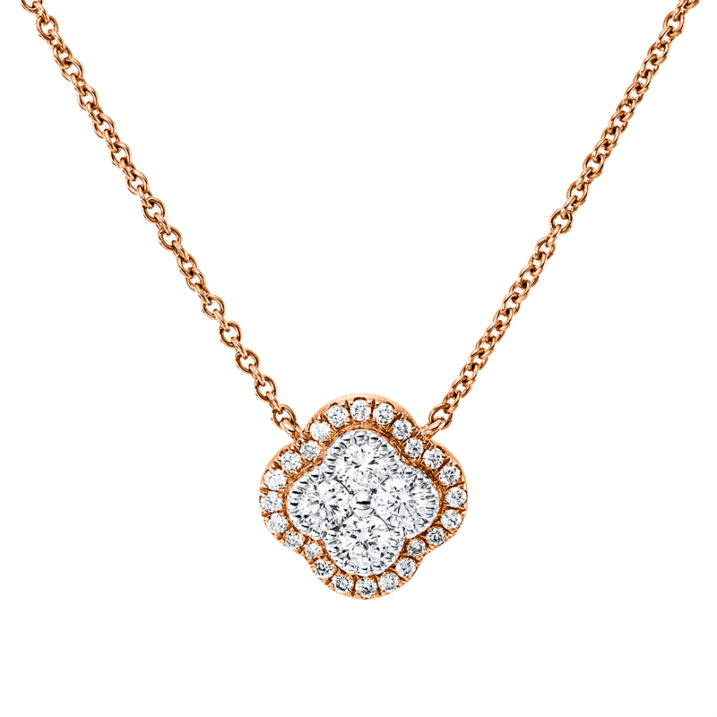 Illusion Classic Collier Rotgold / Weißgold 18kt 0,39ct