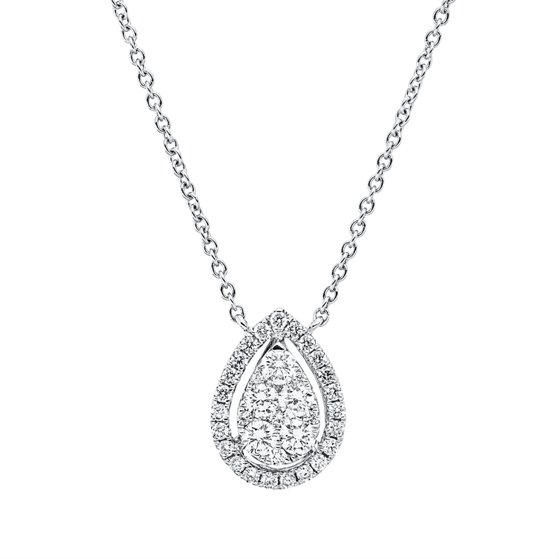 Illusion Classic Collier Weißgold 18kt 0,49ct
