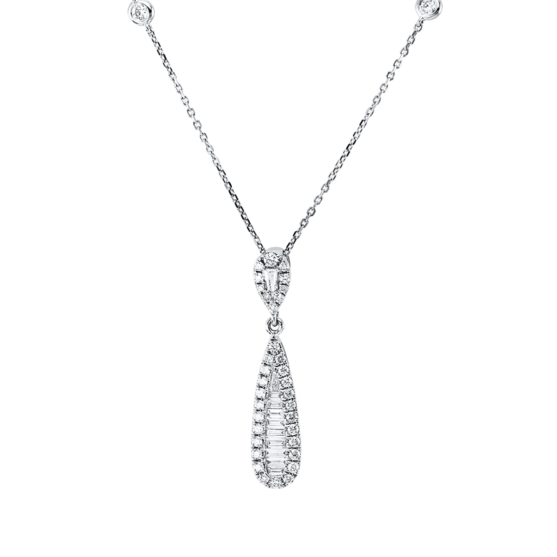 Baguette Collier Weißgold 18kt 0,48ct