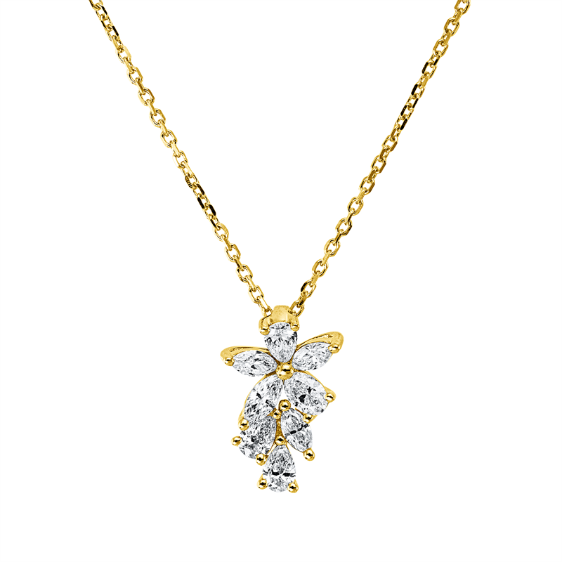 Modern Woman Collier Gelbgold 18kt 0,34ct
