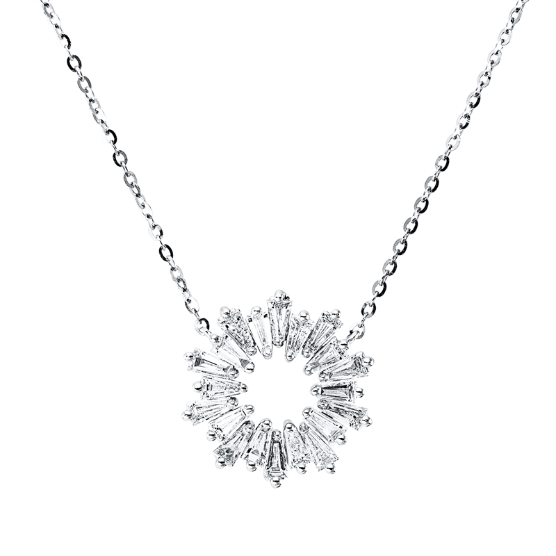 Baguette Collier Weißgold 18kt 0,51ct