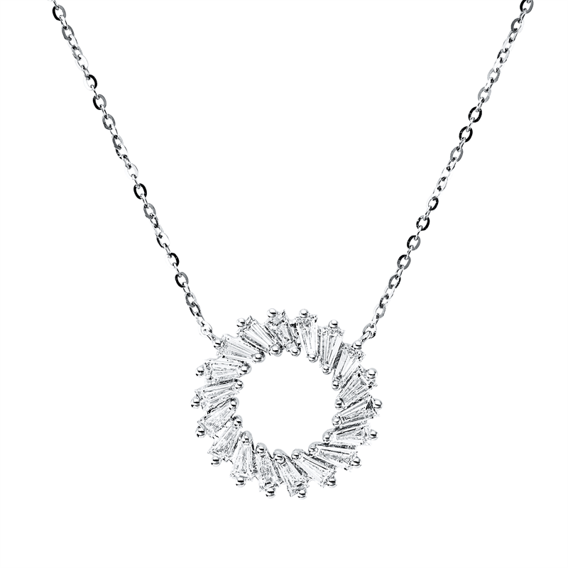Baguette Collier Weißgold 18kt 0,47ct