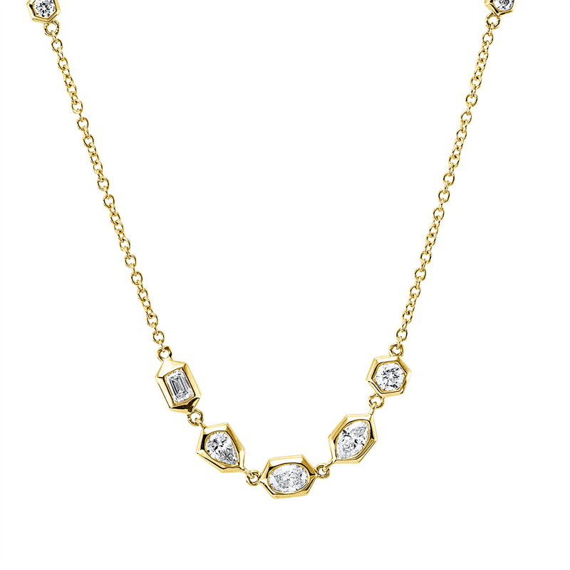 Baguette Collier Gelbgold 14kt 0,68ct
