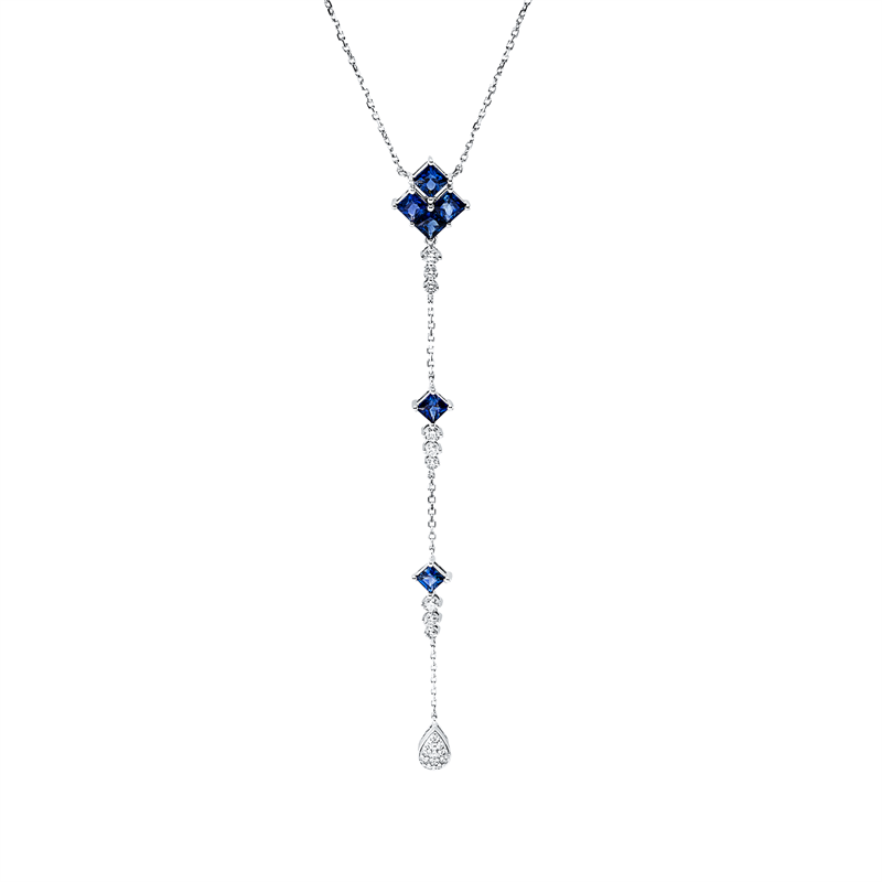 Farbstein Classic Collier Weißgold 18kt 0,64ct