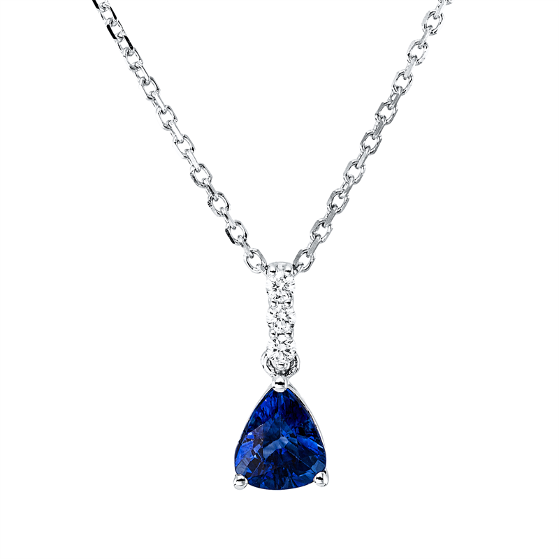Farbstein Classic Collier Weißgold 18kt 0,05ct