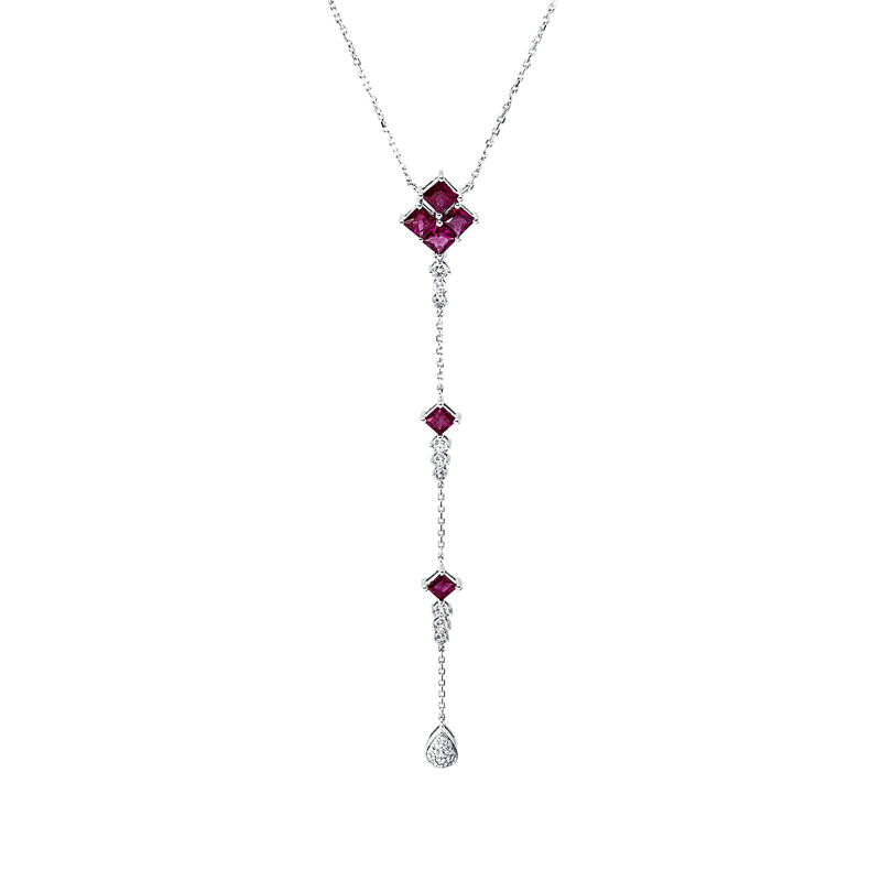 Farbstein Classic Collier Weißgold 18kt 0,62ct