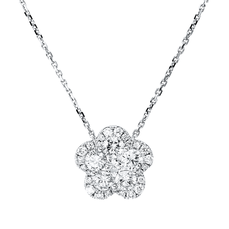 Illusion Classic Collier Weißgold 18kt 1,5ct