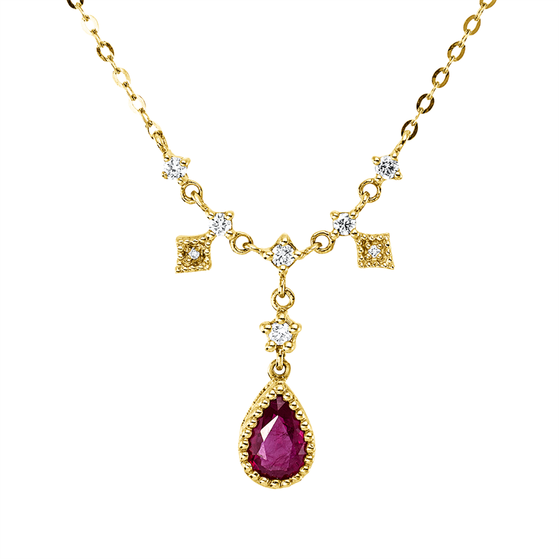 Farbstein Classic Collier Gelbgold 18kt 0,11ct