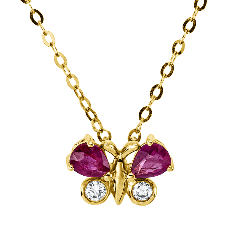Farbstein Classic Collier Gelbgold 18kt 0,05ct