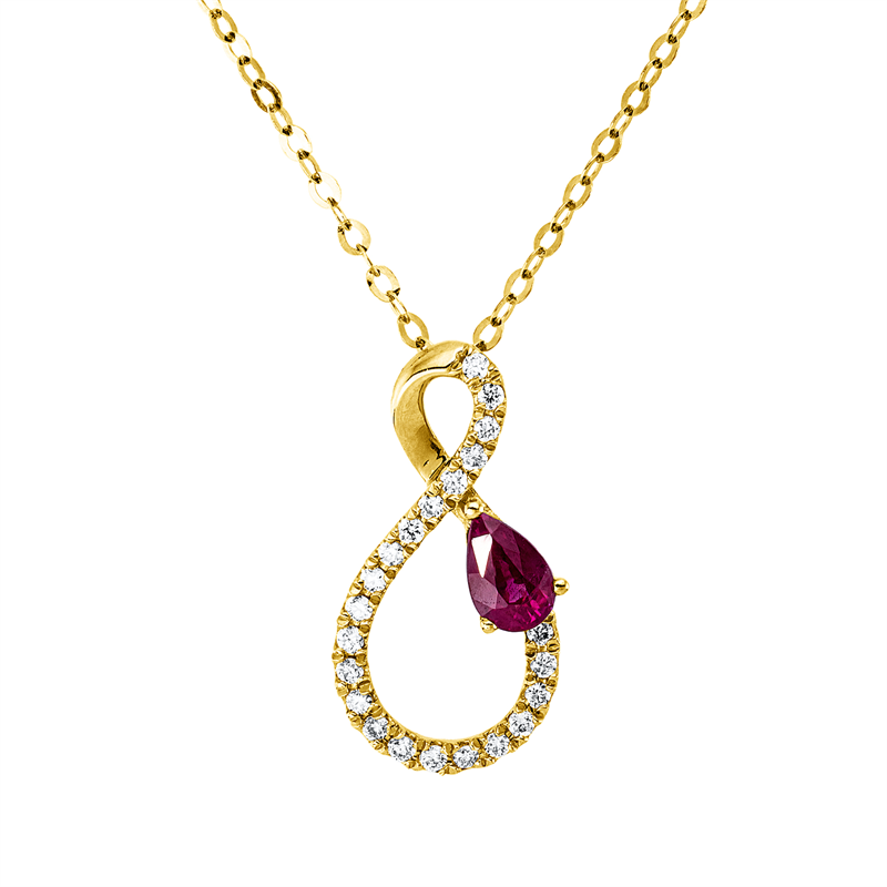 Farbstein Classic Collier Gelbgold 18kt 0,11ct