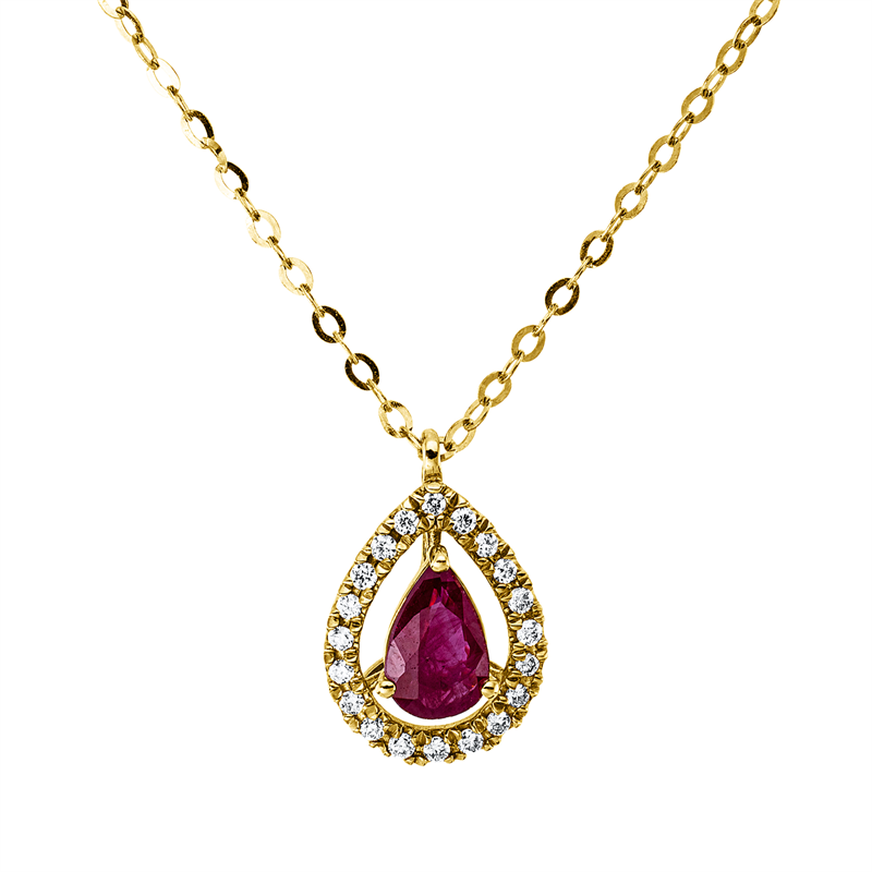 Farbstein Classic Collier Gelbgold 18kt 0,08ct