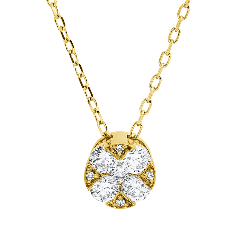Illusion Classic Collier Gelbgold 18kt 0,49ct