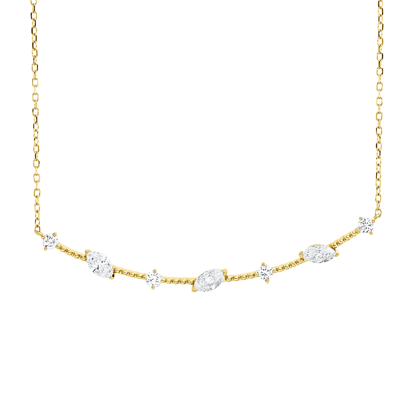 Modern Woman Collier Gelbgold 18kt 0,62ct