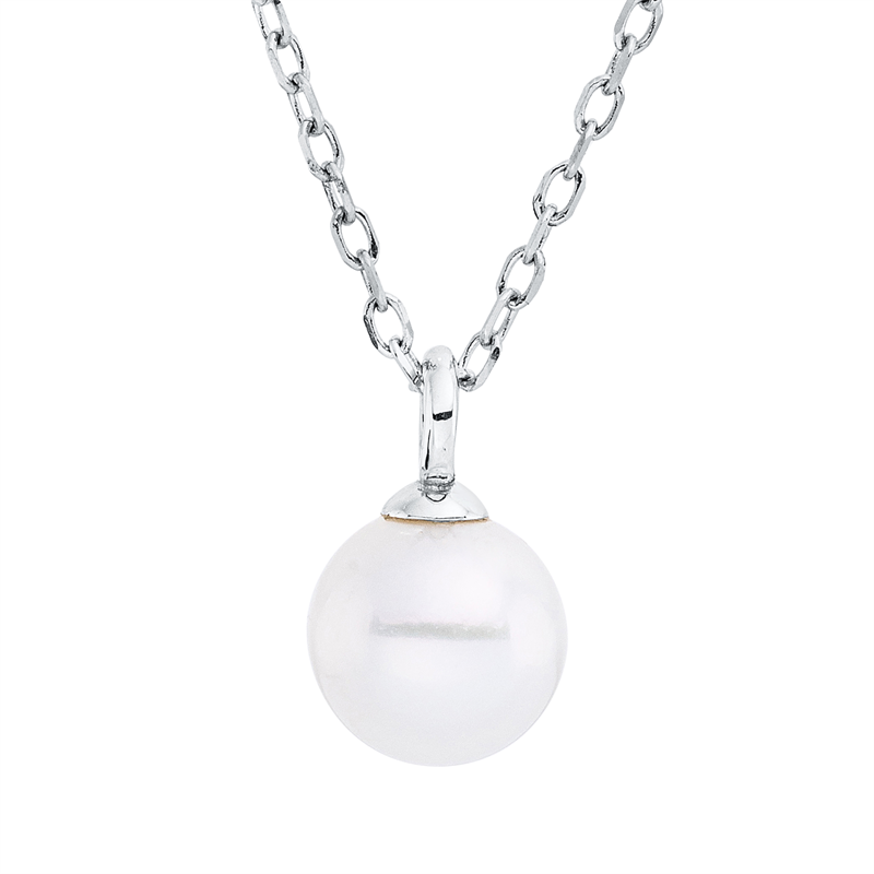 Perle Collier Weißgold 18kt