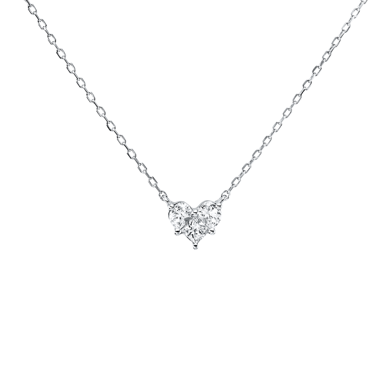 Herz Collier Weißgold 18kt 0,16ct
