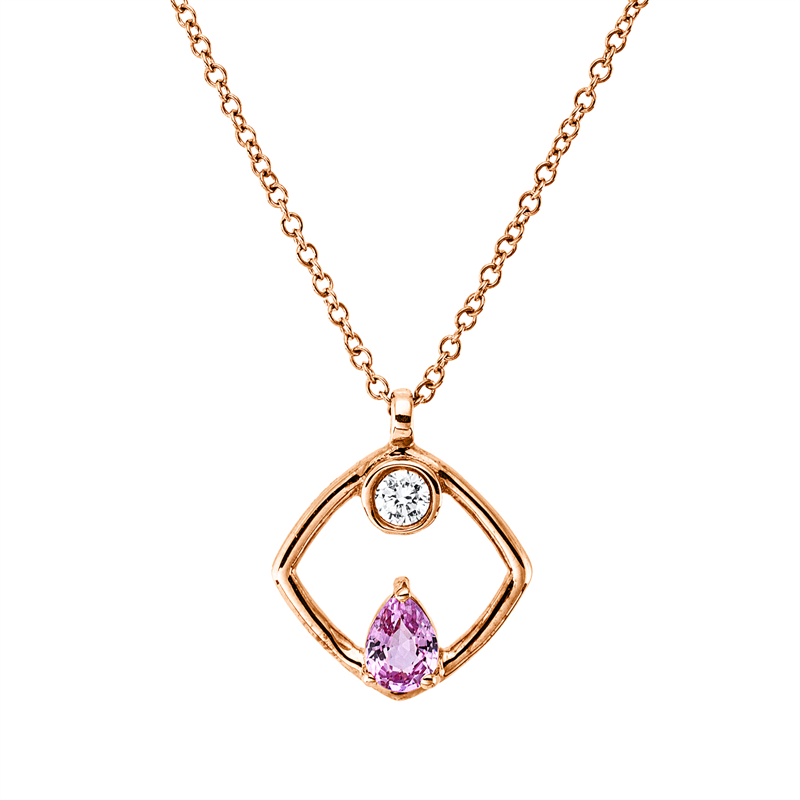Farbstein Classic Collier Rotgold 18kt 0,04ct