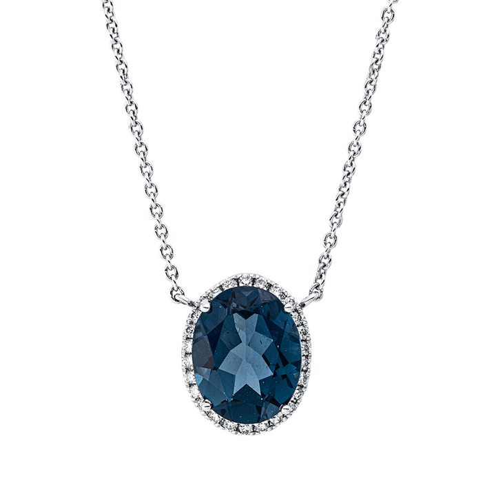 Farbstein Fashion Collier Weißgold 18kt Ref-4R345