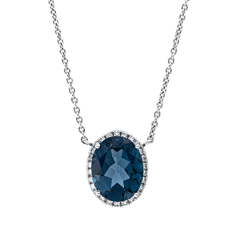Farbstein Fashion Collier Weißgold 18kt Ref-4R345