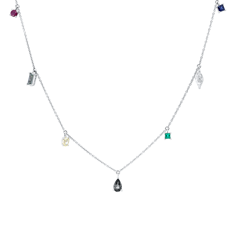 Farbstein Classic Collier Weißgold 18kt Ref-4R346