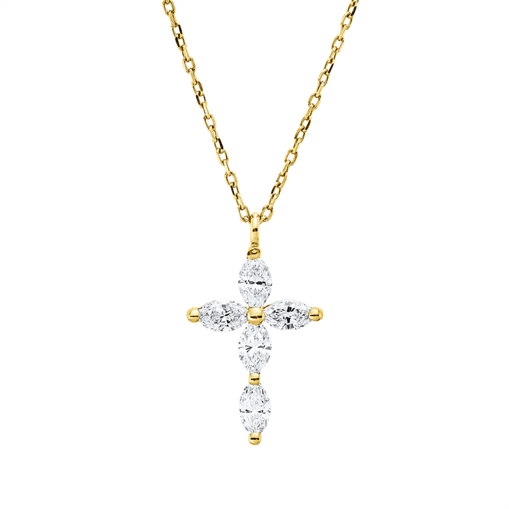Kreuz Collier Gelbgold 18kt Ref-4R366