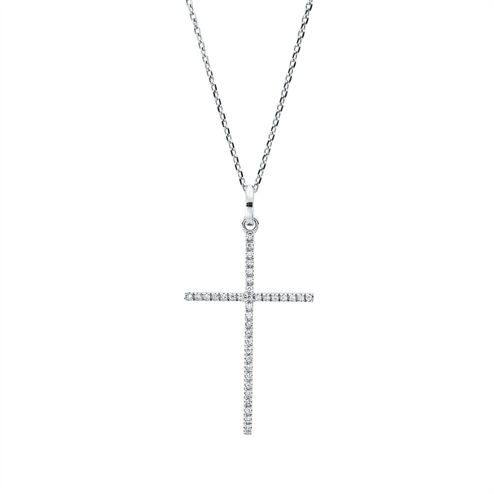 Kreuz Collier Weißgold 18kt Ref-4R372