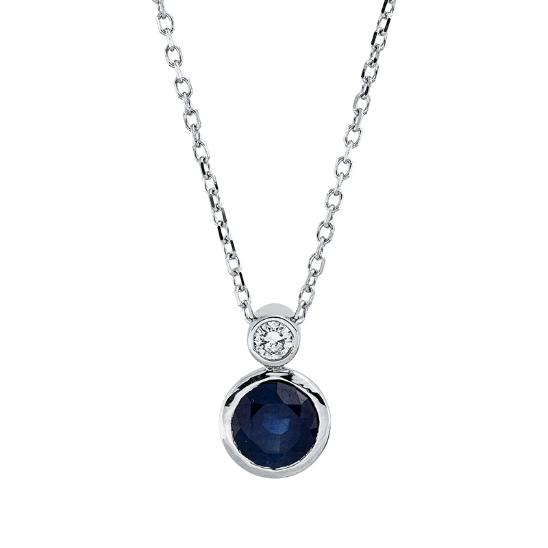 Farbstein Classic Collier Weißgold 18kt Ref-4R380