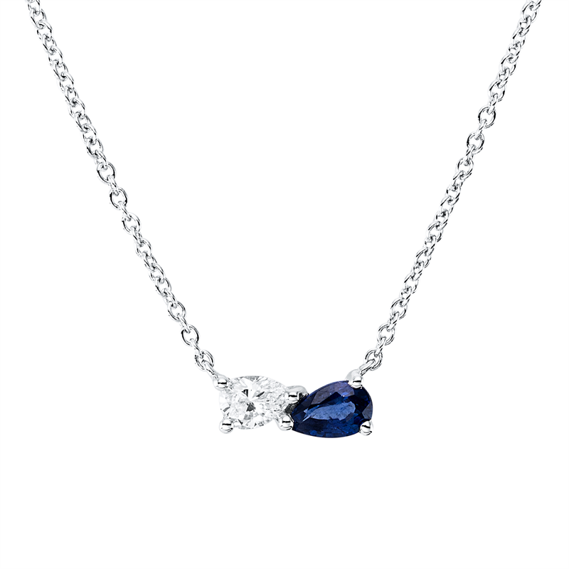 Farbstein Classic Collier Weißgold 18kt Ref-4R384