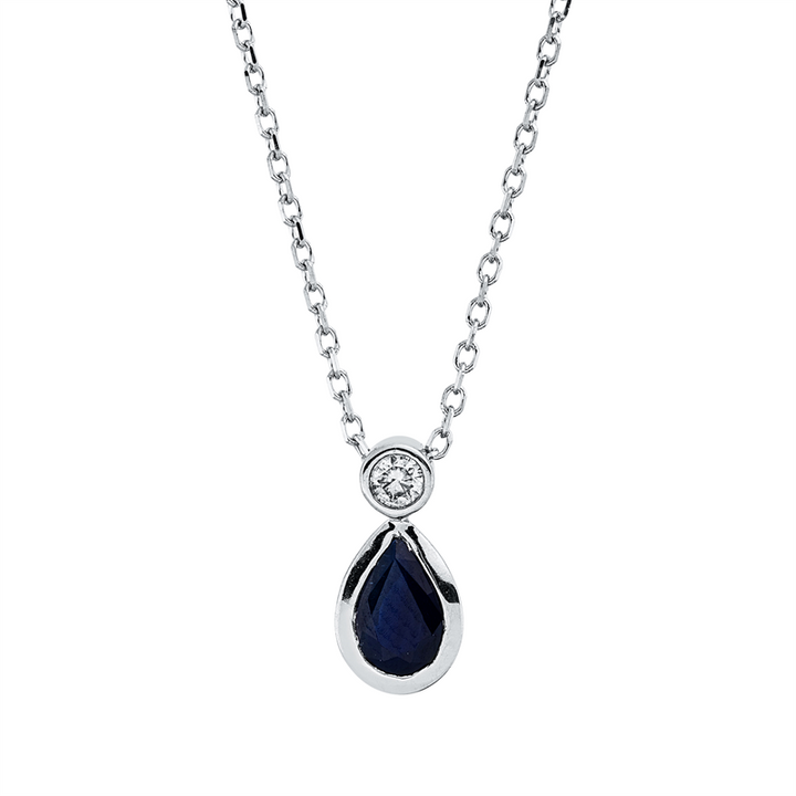 Farbstein Classic Collier Weißgold 18kt Ref-4R390