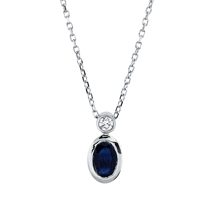 Farbstein Classic Collier Weißgold 18kt Ref-4R392
