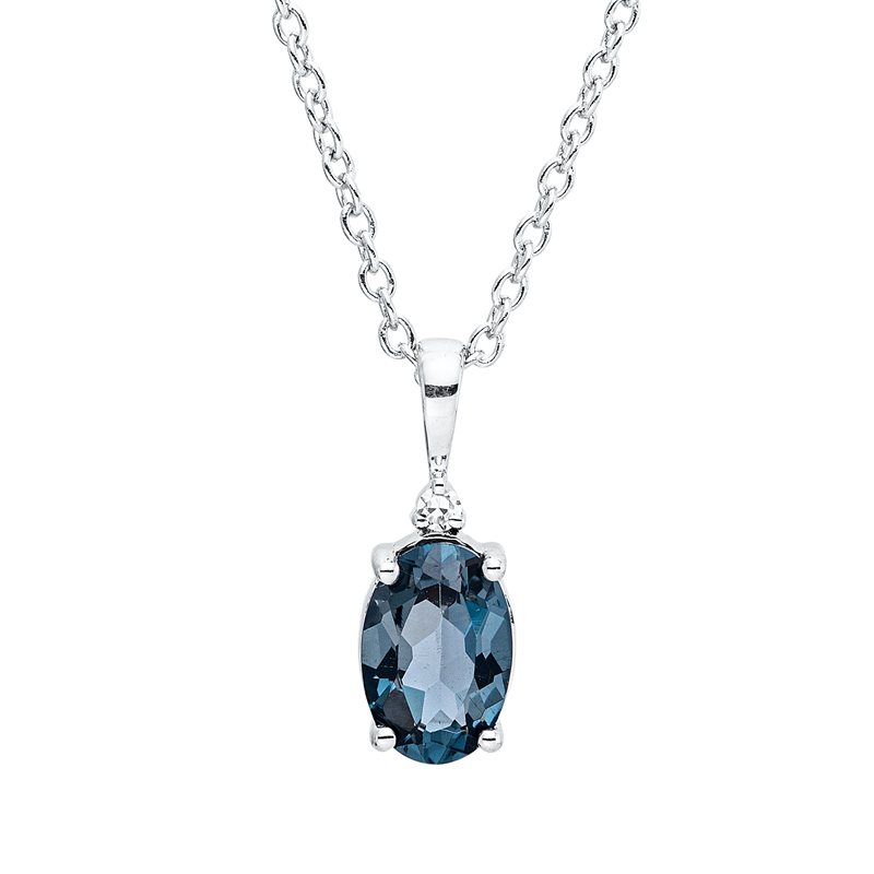 Farbstein Fashion Collier Weißgold 18kt Ref-4R439