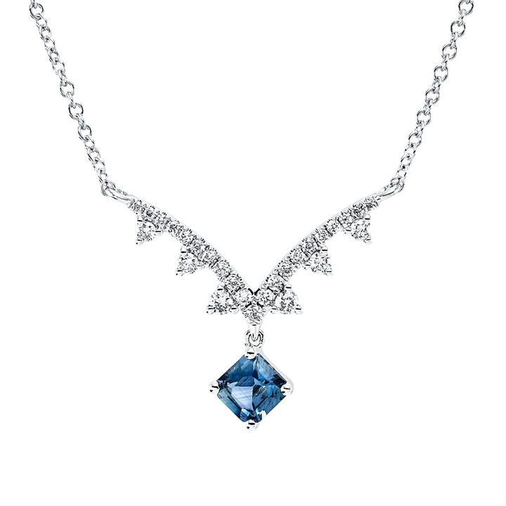 Farbstein Classic Collier Weißgold 18kt Ref-4R655