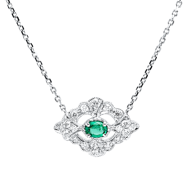 Farbstein Classic Collier Weißgold 18kt Ref-4R656