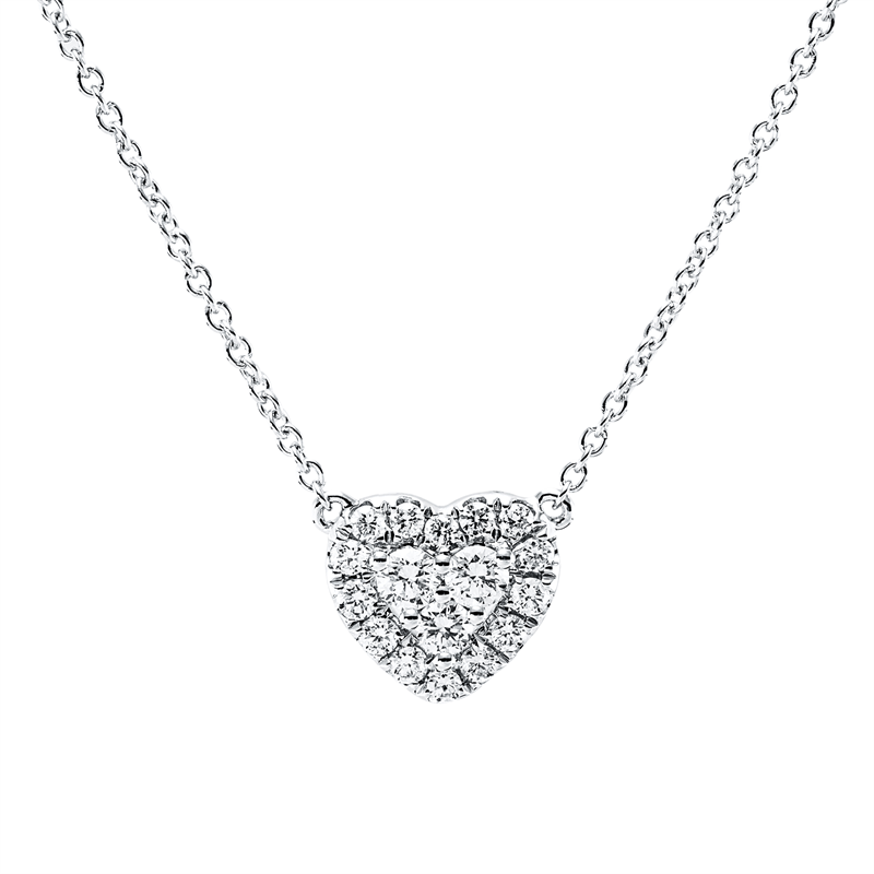 Herz Collier Weißgold 18kt Ref-4R673