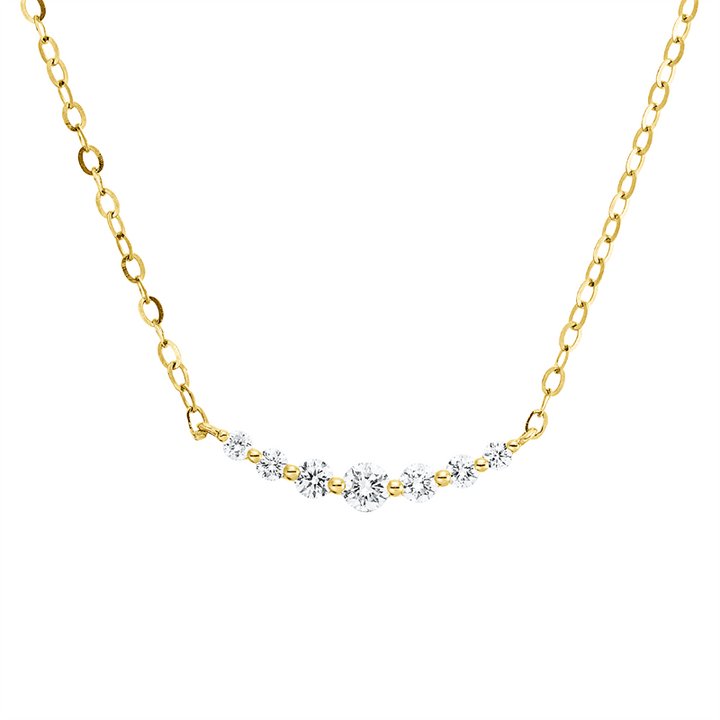 Mehrfachsteinbesatz Collier Gelbgold 18kt Ref-4R689