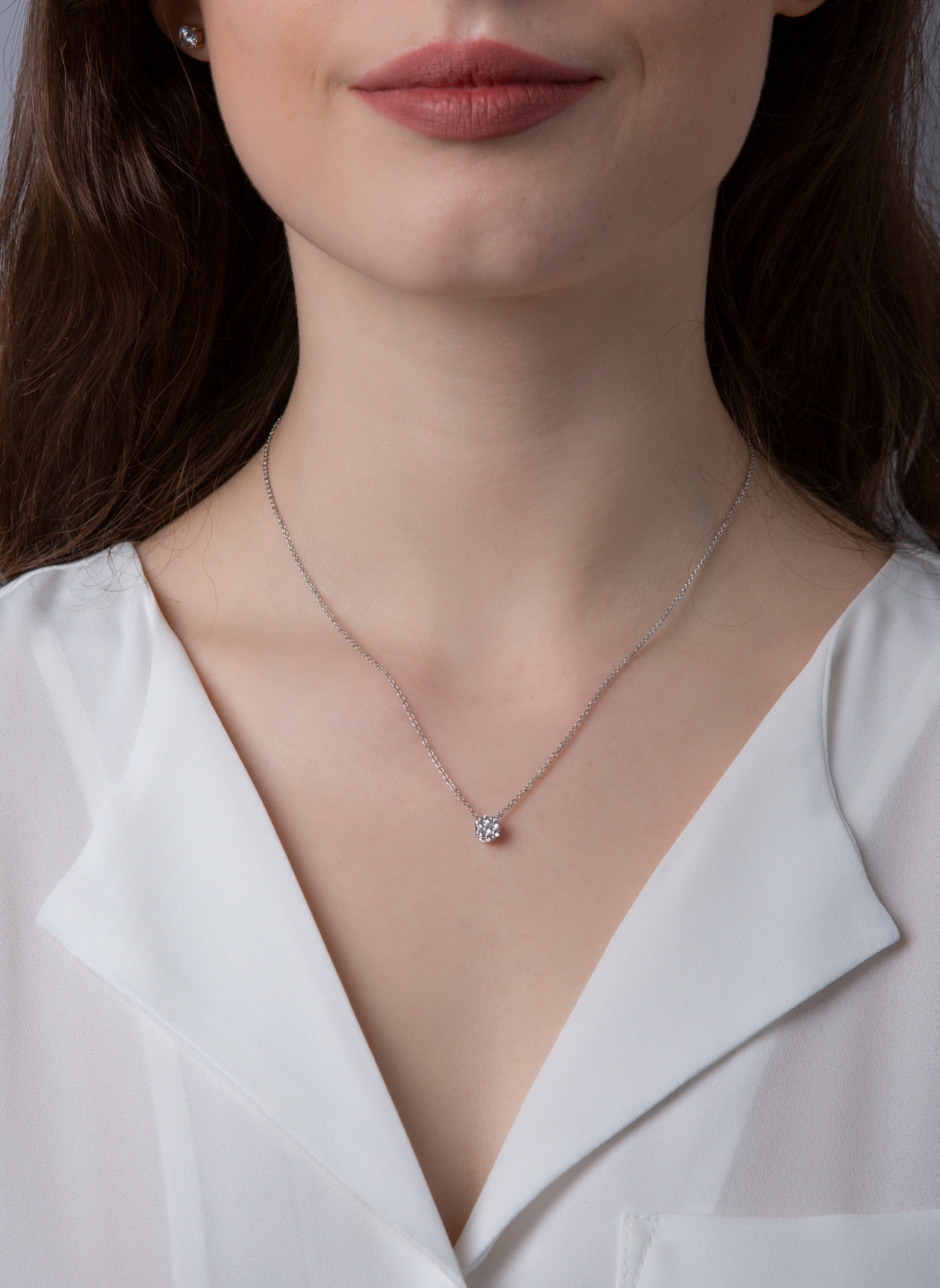 Illusion Classic Collier Weißgold 18kt 0,26ct