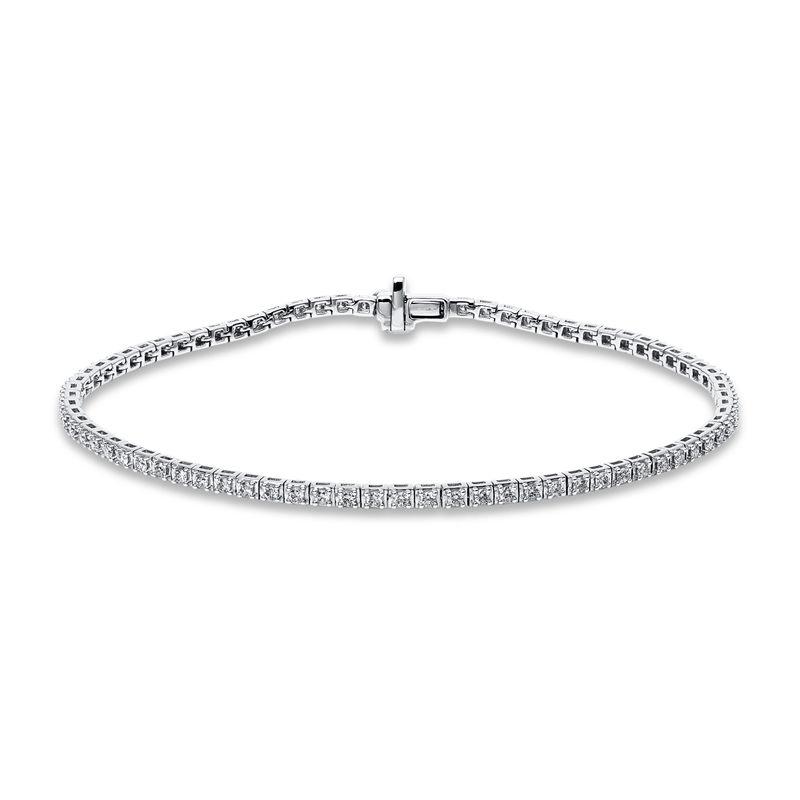 Tennisarmband Armband Weißgold 18kt 1,01ct