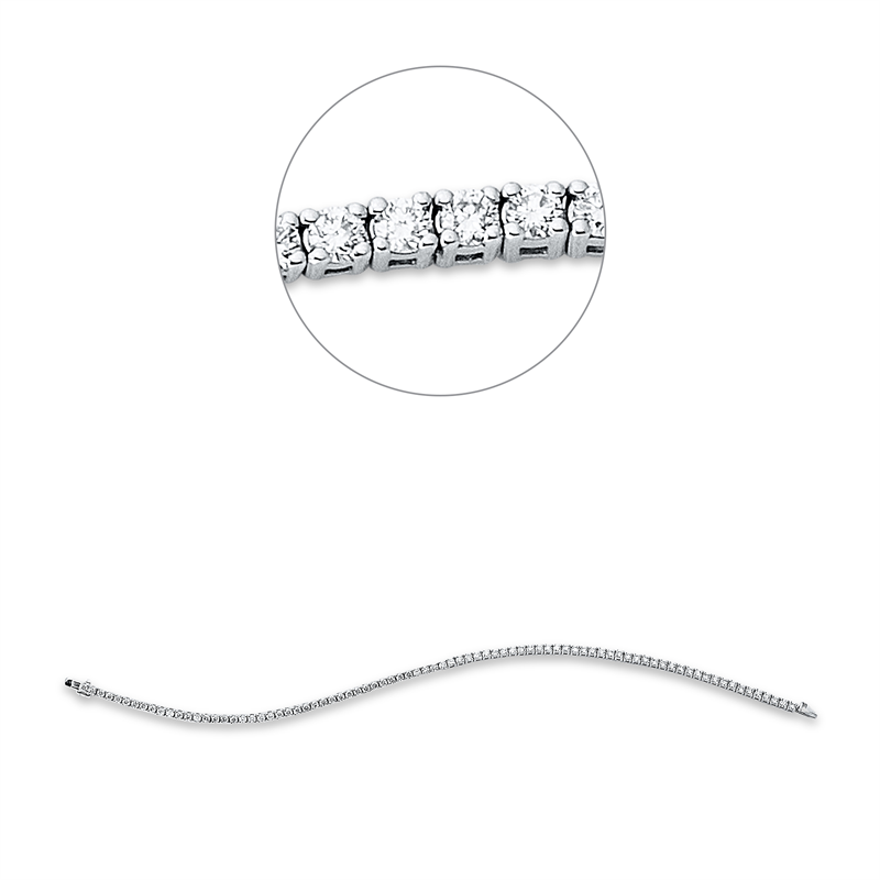 Tennisarmband Armband Weißgold 18kt Ref-5B264