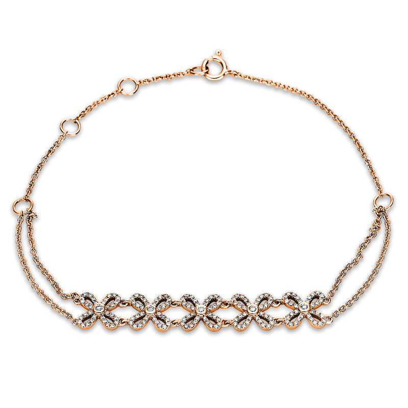Modern Woman Armband Rotgold 18kt 0,4ct