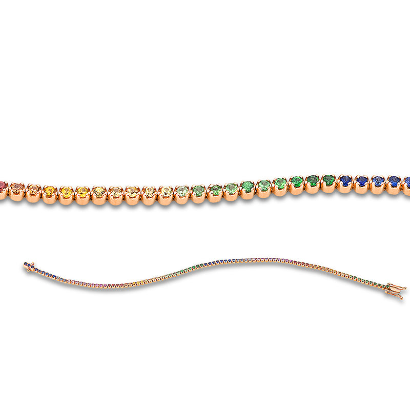 Rainbow & Multicolor Armband Rotgold 18kt