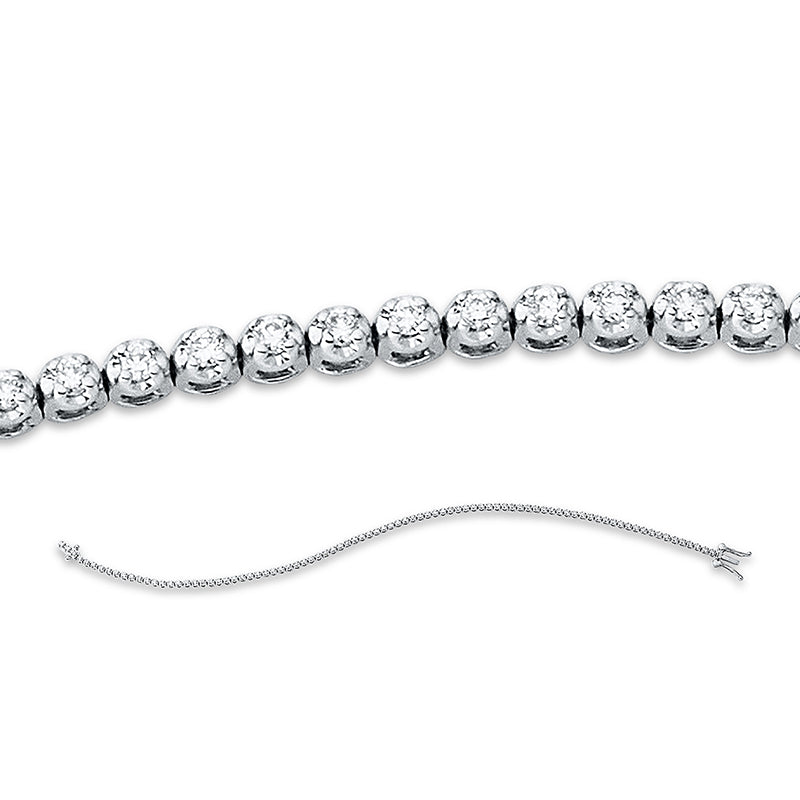 Tennisarmband Armband Weißgold 18kt 0,45ct