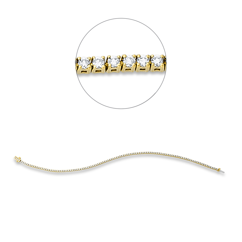 Tennisarmband Armband Weißgold 18kt 1ct