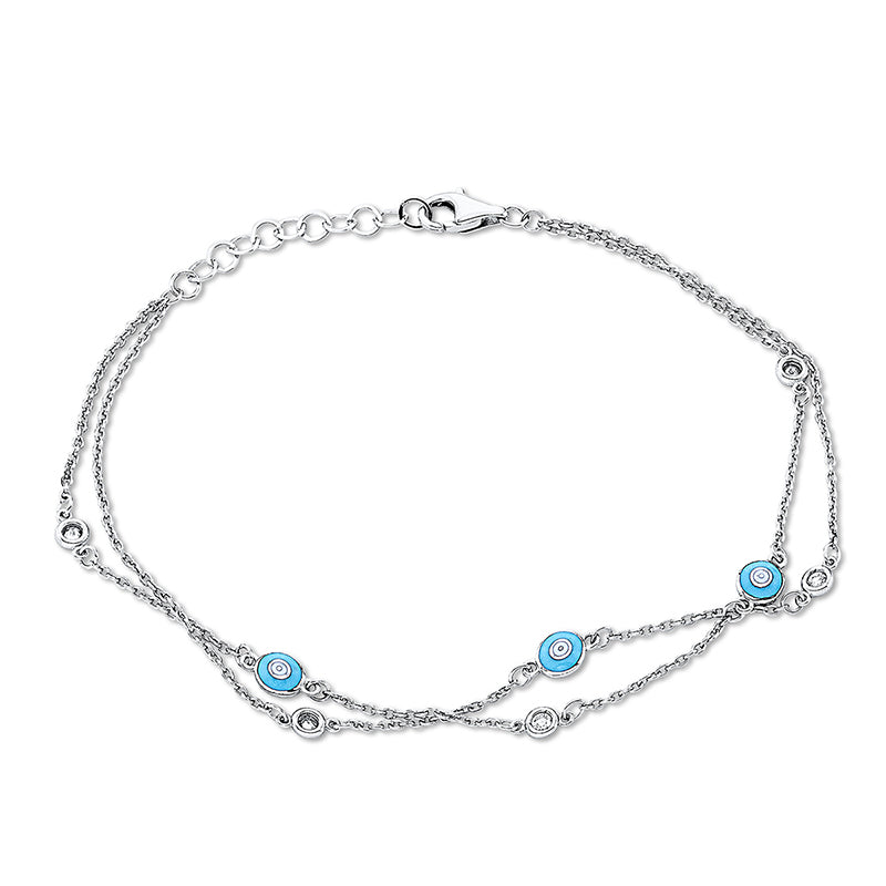 Symbol Armband Weißgold 14kt Ref-5C869