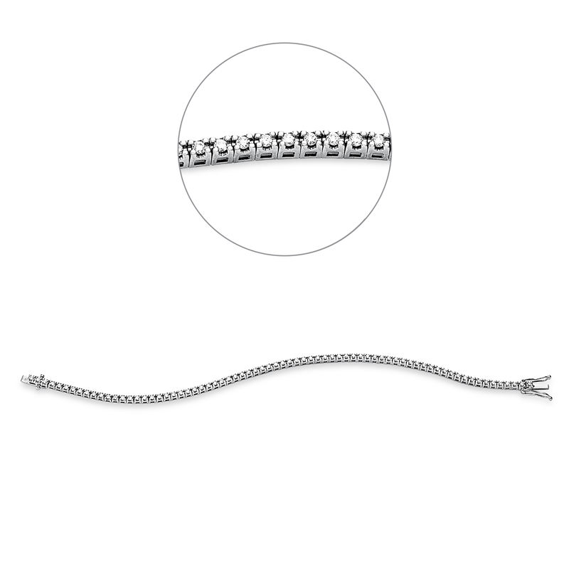 Tennisarmband Armband Weißgold 18kt 1,03ct