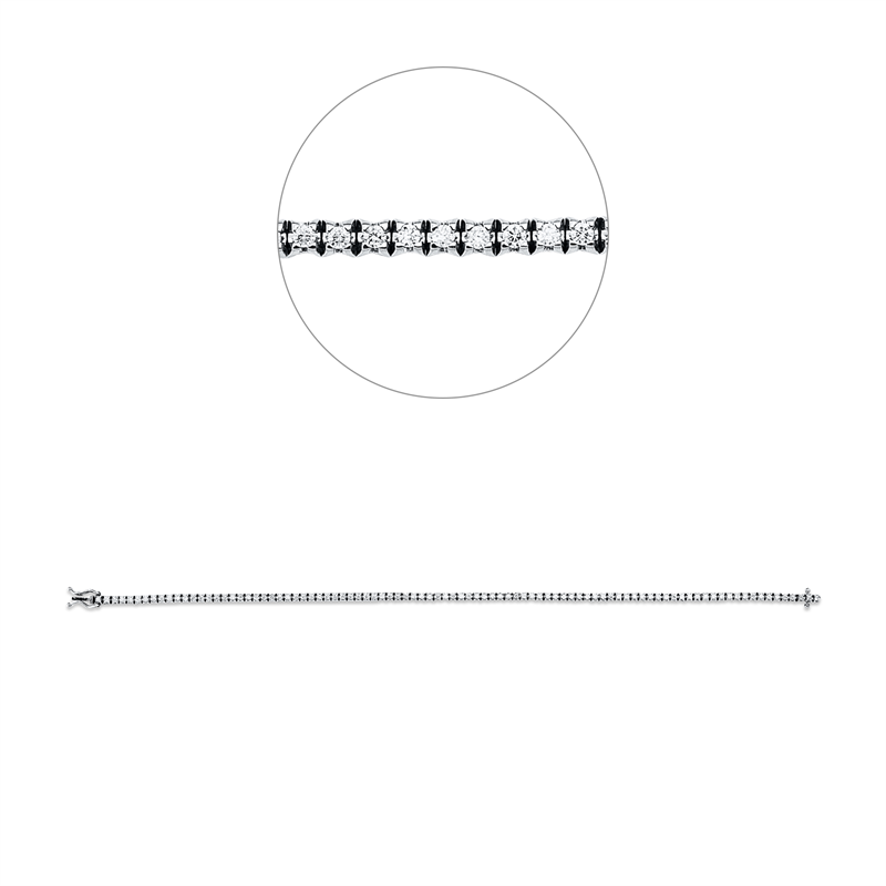 Tennisarmband Armband Weißgold 18kt Ref-5D247