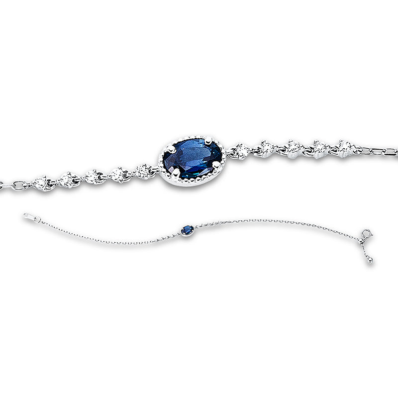 Farbstein Classic Armband Weißgold 18kt 0,11ct