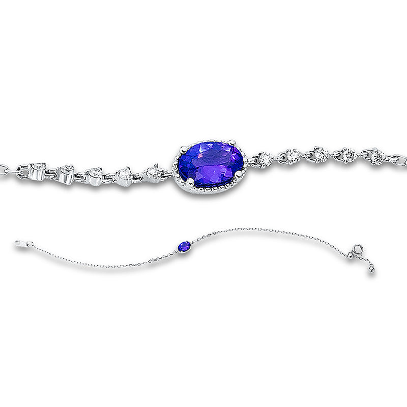 Farbstein Fashion Armband Weißgold 18kt 0,11ct