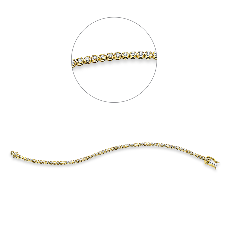 Tennisarmband Armband Weißgold 18kt 1,01ct