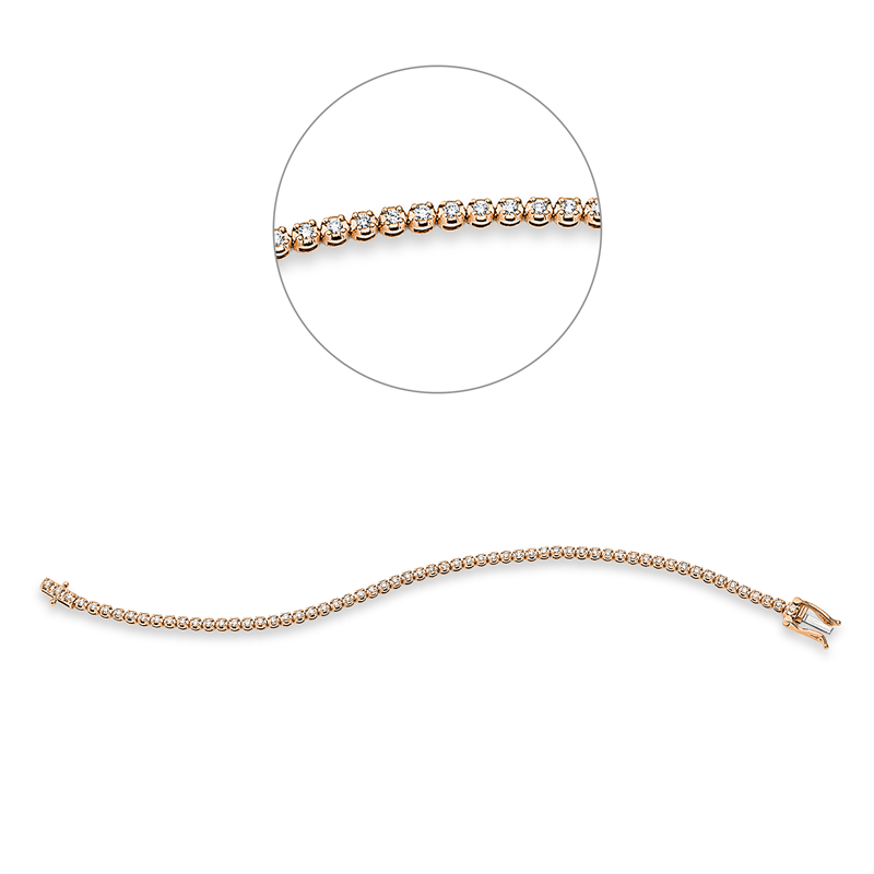 Tennisarmband Armband Weißgold 18kt 1,01ct
