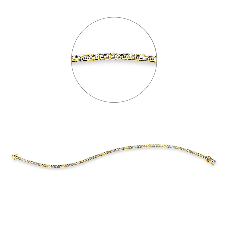 Tennisarmband Armband Weißgold 18kt 1ct