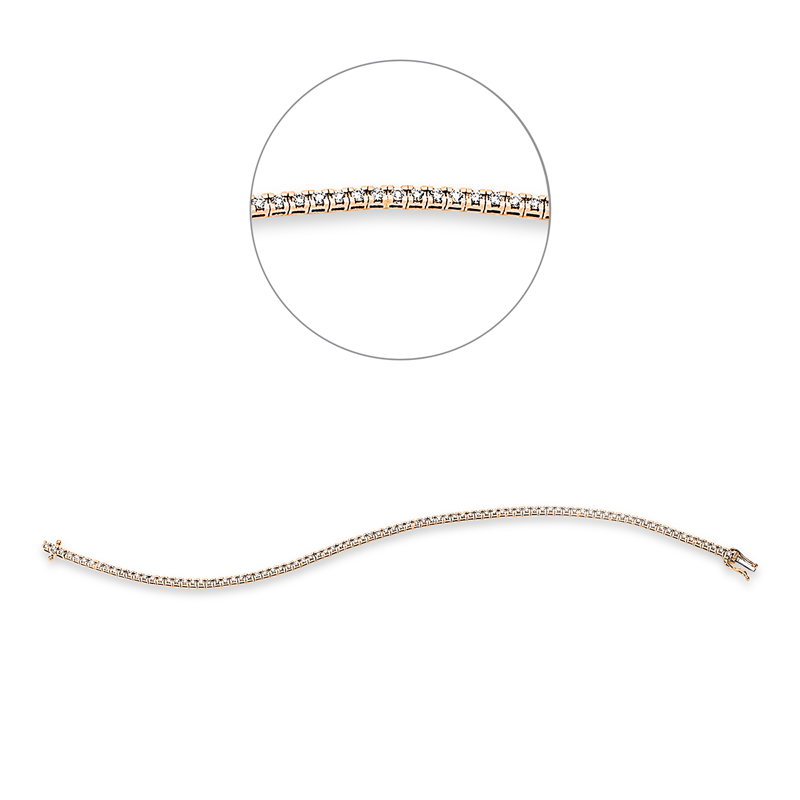 Tennisarmband Armband Weißgold 18kt 1ct